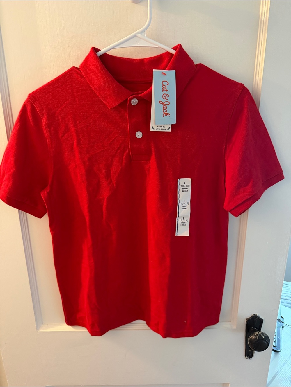 Cat & Jack Bright Red Short-Sleeve Polo